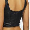 Adidas Originals Trefoil Corset Tank Top With Solid Color Logo Women Tops Black IX1912