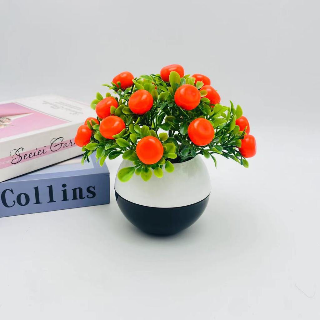 Пластиковое дерево бонсай Чили с плодами вишни и реалистичным дизайном для украшения дома и мероприятий