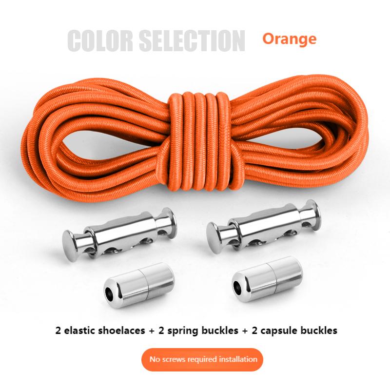 Эластичные шнурки без завязок, круглые шнурки с металлическим замком без завязок, кроссовки, ботинки, шнурки для детей и взрослых, быстрые ленивые шнурки для обуви