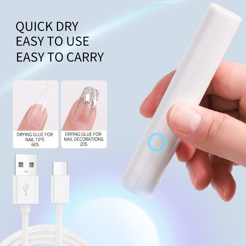 Ручная лампа для хранения энергии на талии для ногтей, мини-лампа для светотерапии, лампа для ногтей, круглая лампа с надписью, зарядка