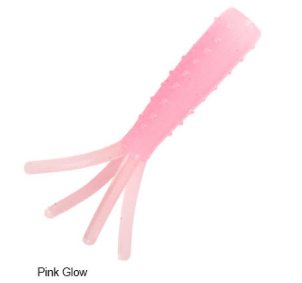 Zman Мягкая приманка Tiny TicklerZ 1,75 дюйма 8 шт. в упаковке, розовое свечение (3789)