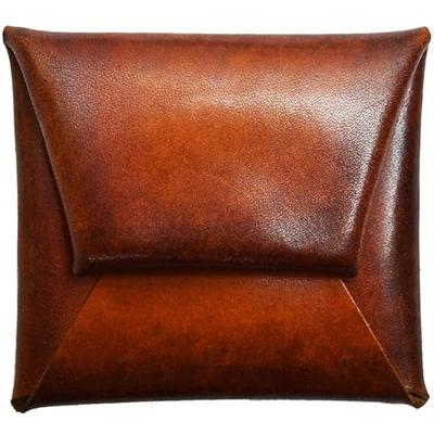 CODEL atelier CODEL Кожаный кошелек для монет, Натуральная кожаная монетница, Мужской, Сделано в Японии (Кожа Тотиги, окрашенная вручную в коричневый цвет)