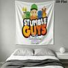 Stumble Guys Sprint Wall Hanging Printed Fabric Blanket Decorative Tapestries for Bedroom Living Room Home Decor