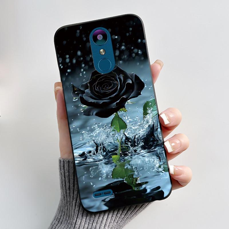 Для LG K8 (2018)/LG K9 2018 Мягкий Силиконовый Черный Чехол Вирусный Стиль Рисунок Мультяшный Кролик, Король Драконов Кролик Чехол