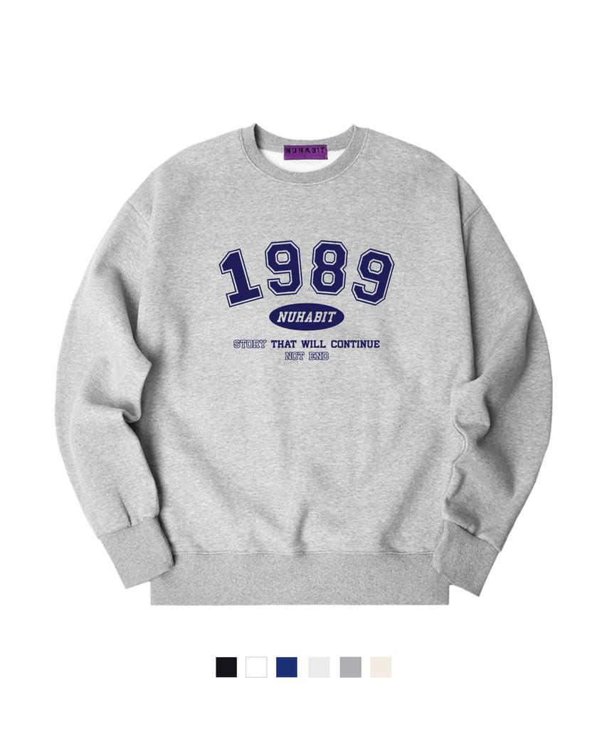 NUHABIT N/H New 1989 Oversized Fleece-Lined Sweatshirt (Som4-3Nh1176)