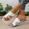 Женские сандалии Повседневная пляжная женская обувь 2025 Лето Новые плоские шлепанцы Сандалии для ходьбы Клипса Носок Римская Плетеная Женские Шлепанцы
