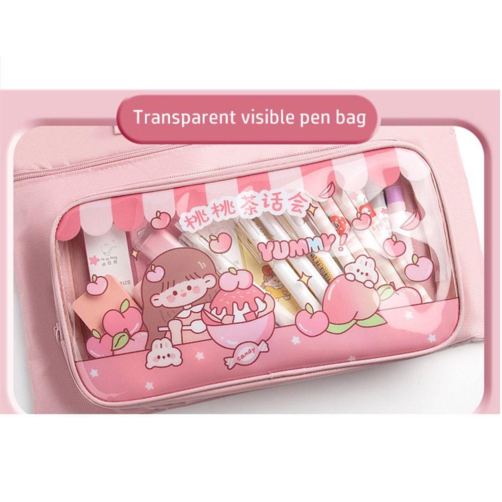 Canvas Tote School Bag Large-capacity A4 File Bag Cartoon Tutorial Bag  School Office