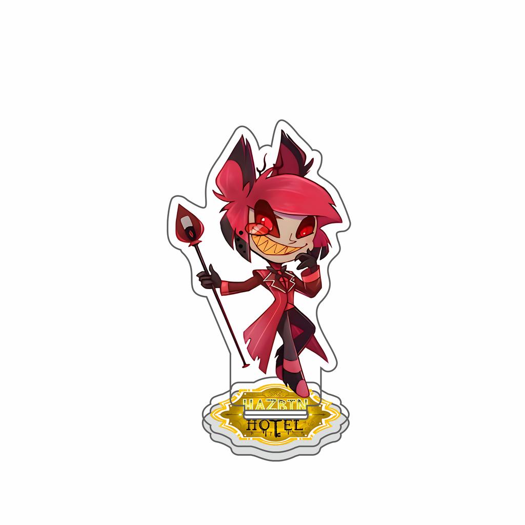 Аниме Фигурка Hazbin Hotel Чарли Морнингстар Вагги Аластор Акриловая подставка для фигурки Настольное украшение Фестивальный брелок