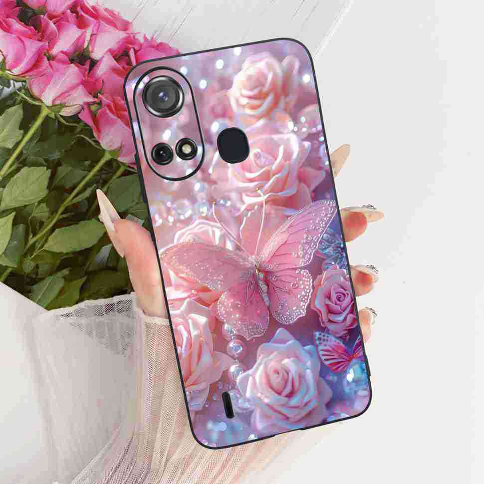 Чехол для ITEL A58 Lite Силиконовый Мягкий Чехол Capa для ITEL A58 A 58 Lite A58Lite Новый Модный Бампер с Рисунком Бабочки Capa