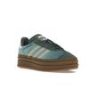 Adidas Кроссовки женские Gazelle Bold Mineral Green Velvet Putty-Grey IG4391