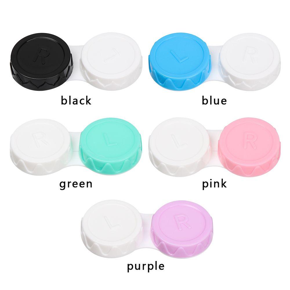 20 PCS New Mini Portable Eye Glass Travel Glasses Holder Candy Color Soaking Box Contact Lens Case