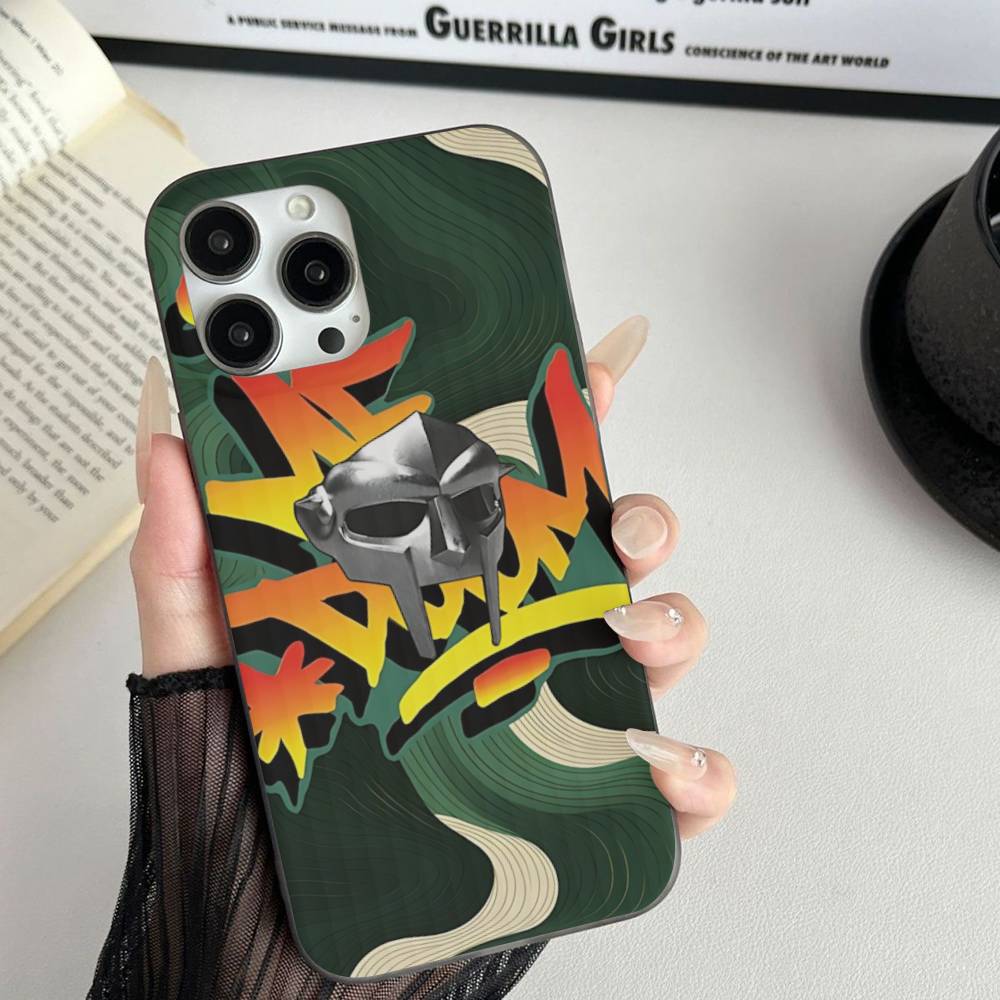 Underground Hip Hop M-MF-DOOM Phone Case For IPhone 11 12 13 14 15 16 17 Pro Max PLUS Pro Wave Corrugated Silicone Case
