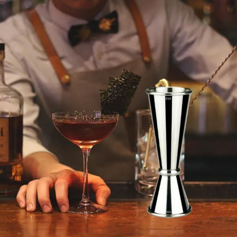 1PC Double Cocktail Jigger Japanese Design Stainless Steel Cocktail Bar Jigger 1oz/2oz Measuring Cup for Home Party Club Bar Accessories