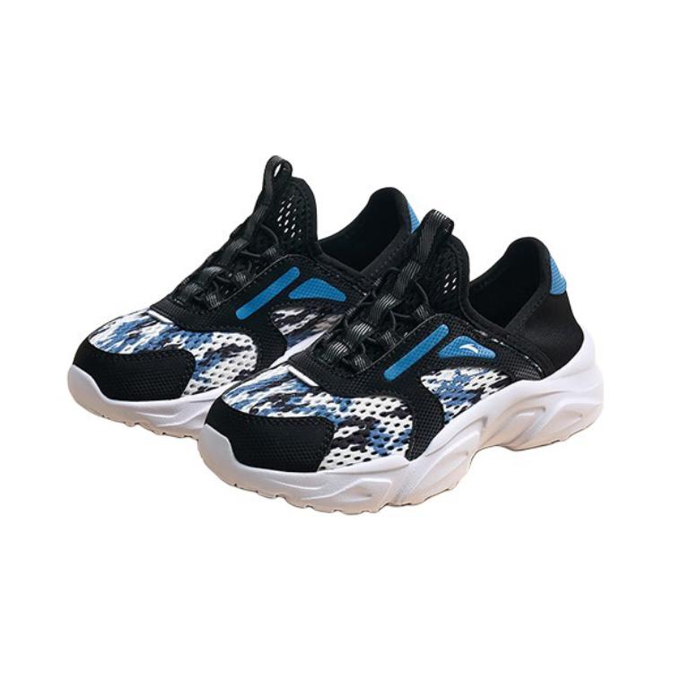 Anta Детские повседневные дышащие амортизирующие прочные низкие кроссовки для бега детские кроссовки черные белые синие A312429917-3