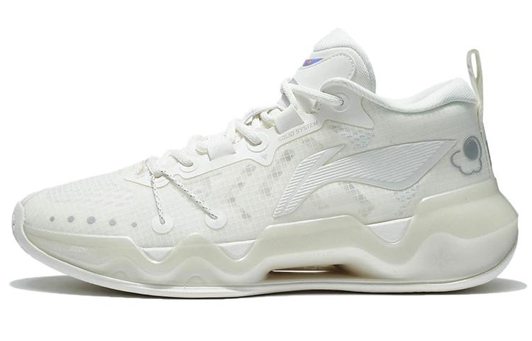 Li Ning Liren 2 Low Готовы к игре Устойчивые к истиранию Дышащие Низкие Баскетбольные кроссовки Мужские Туманно-белый ABAS039-5