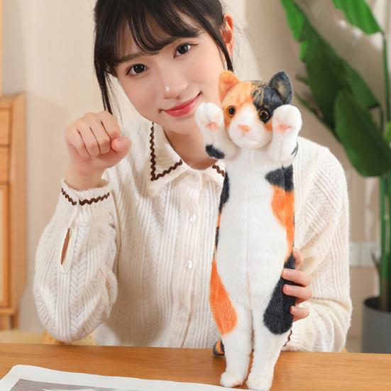 Кошка плюшевая подушка милый котенок мягкая игрушка для детей взрослых длинная
