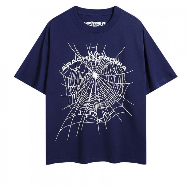 Unisex Sp555 Spider Web Print Heavyweight Cotton Fleece Hoodie Sweatshirt