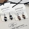 Japanese & Korean Cute Bear Sweet Bow Earrings - Fashionable Light Luxury for Girlfriends & Students