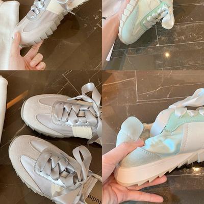 ~ Балетные туфли с мягкой подошвой, с лентами, универсальная спортивная и повседневная обувь, женская, летняя