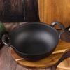 With Wood Lid Cast Iron Pot Non Stick Soup Pot Vintage Stew Pot  Home Use