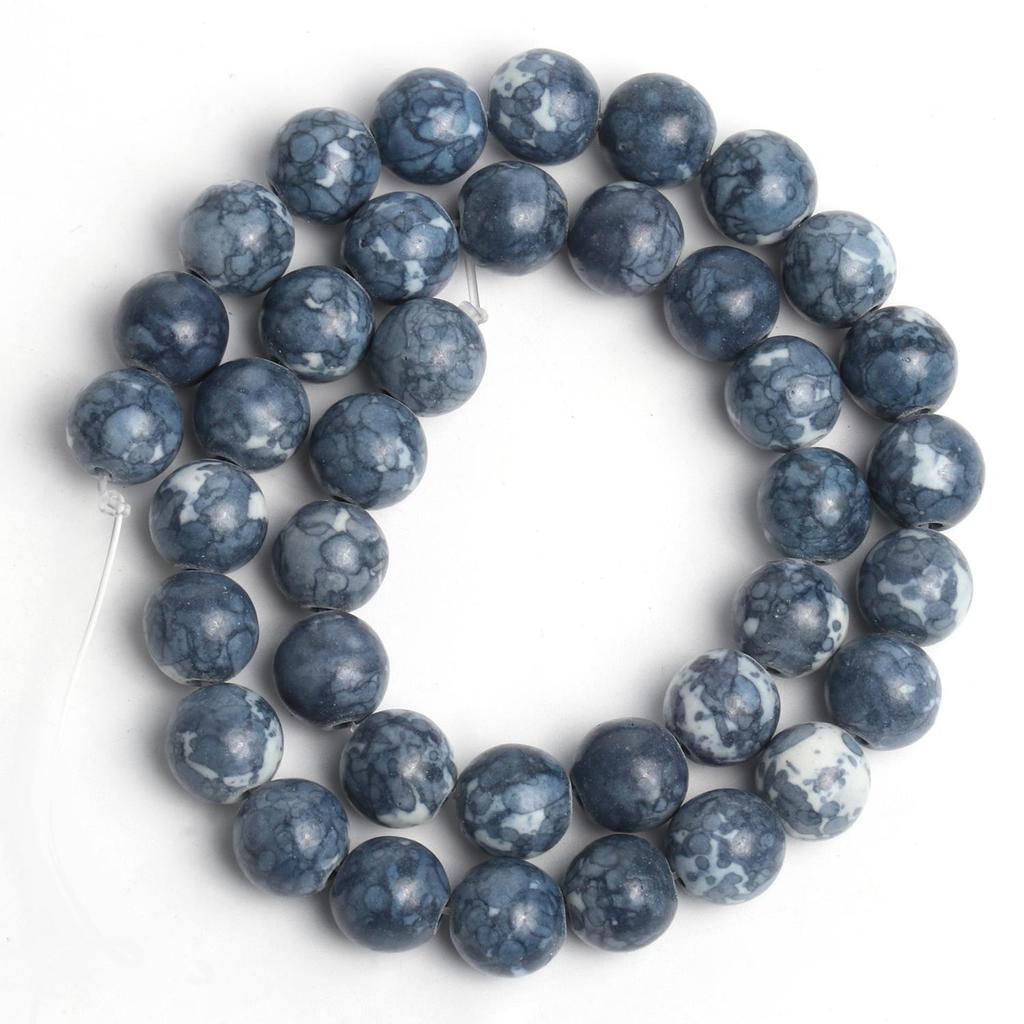 1 нить/пакет 6/8/10 мм натуральный дождь цветок яшма каменная бусина разноцветные круглые свободные бусины для ювелирных изделий DIY серьги изготовление браслетов аксессуары