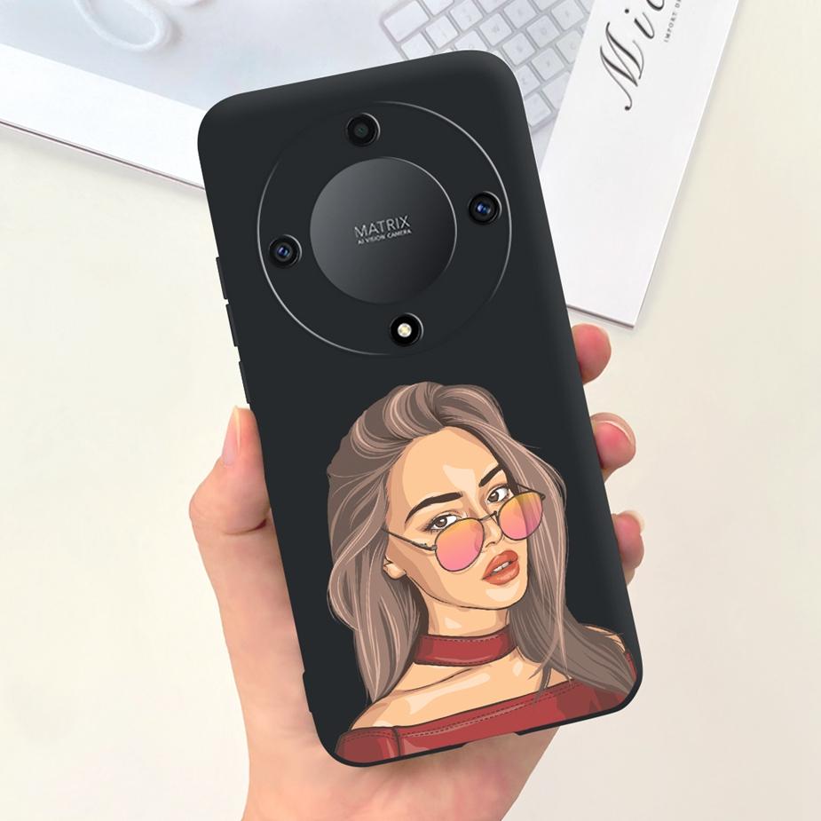 Чехол для Honor Magic6 Lite Чехол для Honor X9b Красивые Девушки Подсолнух Мягкий Силиконовый Чехол для Телефона Для Honor Magic6 Lite HonorX9b Бампер