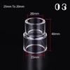 5PCS Acrylic Transparent Reducing Adapter for Direct Size Matching Straight-Through Pmma Aquarium Water Pipe Fittings Accessory