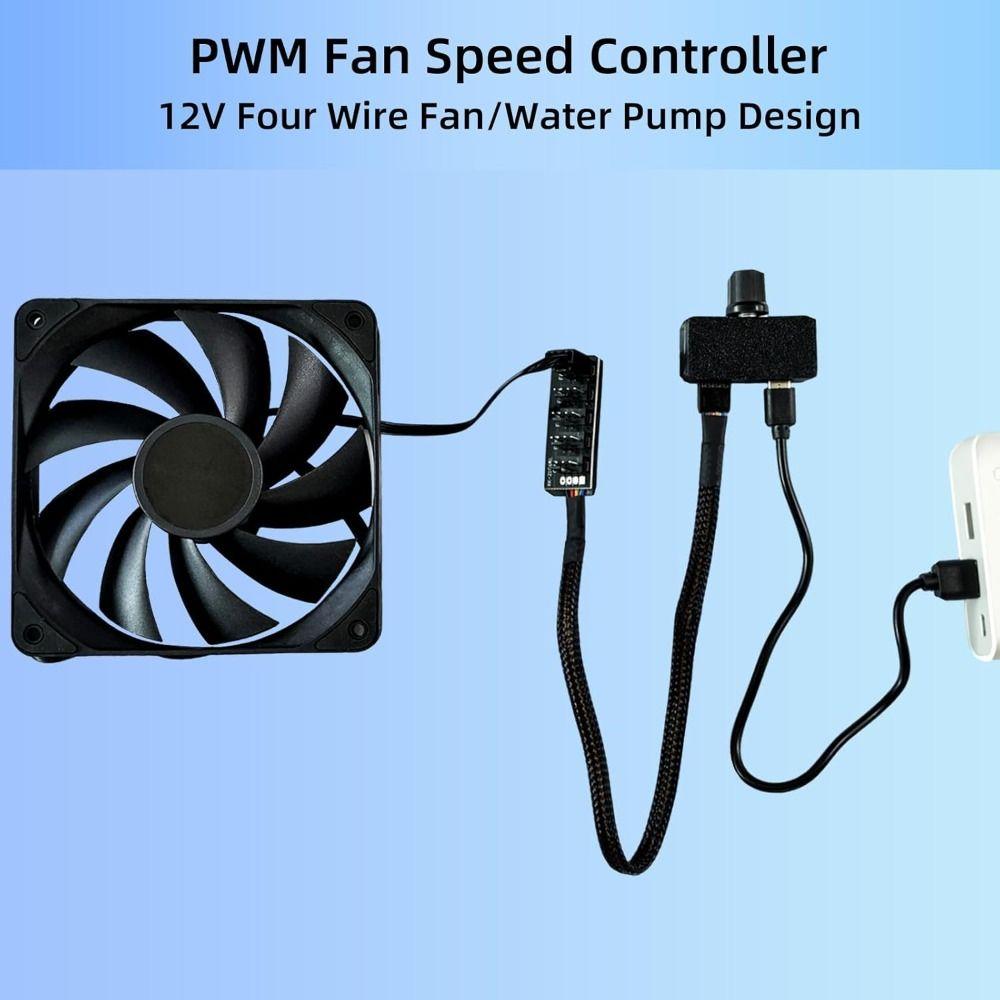 Type-C Fan Speed Controller 4Pin Pulse Width Modulator PWM Fan Controller Water-Cooling Systems