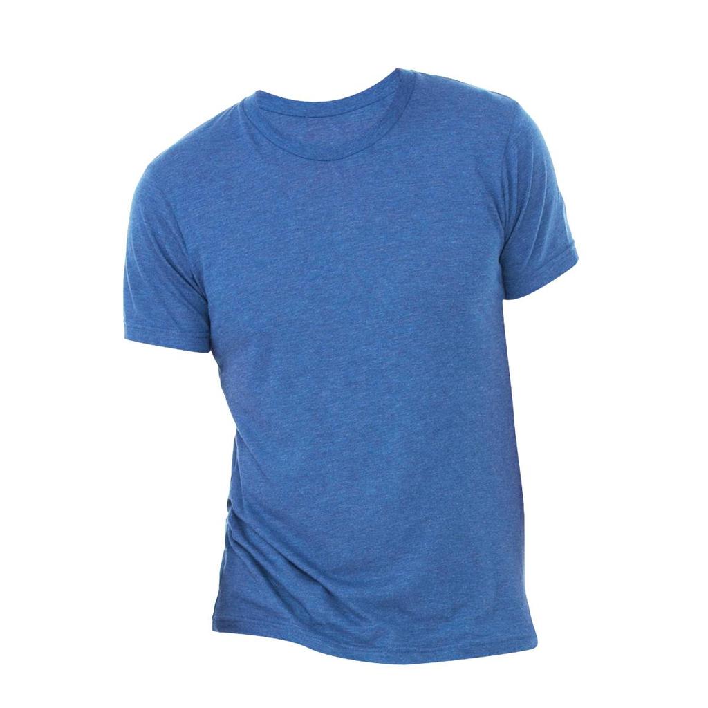 Canvas Mens Triblend Crew Neck Plain Short Sleeve T-Shirt