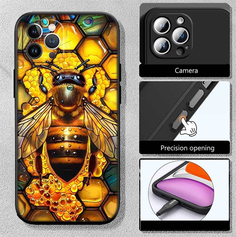 Мультяшный чехол Art Bees для Samsung M55 M35 M15 A02 A05S A05 A06 A15 A12 A13 A10 A16 A20 A22 A24 A25 A30 A31 A32 A33 A35 A42 A50