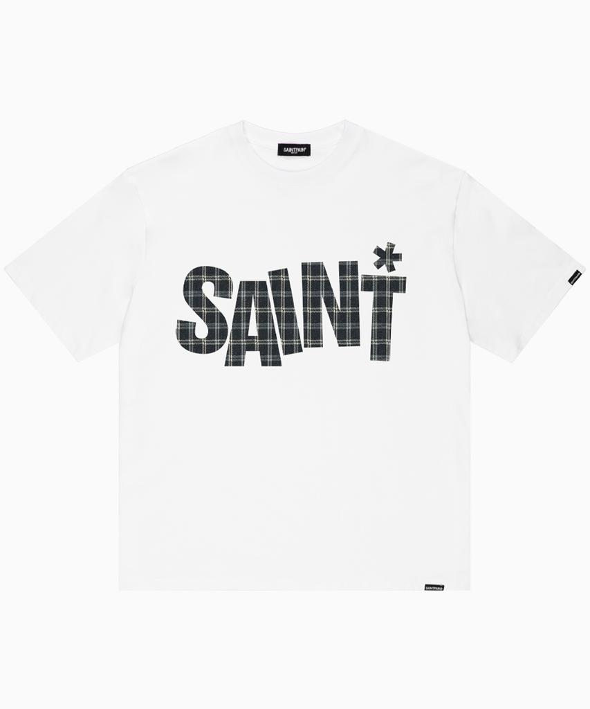 SAINTPAIN Sp Saint Pattern Short Sleeve T-Shirt White