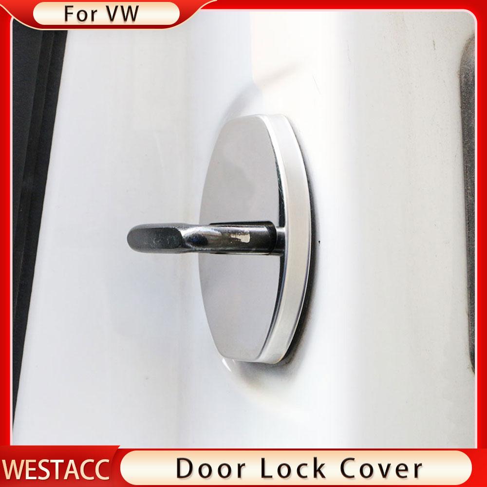 4 шт., накладка на дверной замок из нержавеющей стали для Volkswagen VW GOLF 5 6 7 Tiguan POLO CC Passat B5 B6 New Jetta Magotan