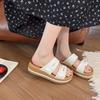 Модные женские сандалии на платформе Новые модные женские шлепанцы на плоской подошве Летние уличные шлепки Пляжная удобная обувь на толстой подошве Большой размер 42