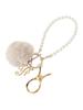 De Одежда Меховой держатель для перчаток с помпоном для светло-бежевого цвета [Maison Fleur] Женский,