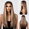 Women Blonde Wig Long Silky Straight Wigs with Bangs Synthetic Wig for Fashion Women Heat Resistant Natural Looking Hair Wig for Halloween