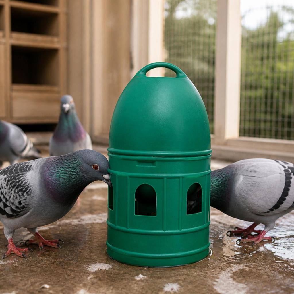 Bird Cage Water Dispenser Automatic Poultry Drinker with Sturdy Base and Handle for Fowl Coop Use