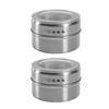 Magnetic Spice Tins Stainless Steel Spice Container Seasoning Jar Spice Jars Storage Box with Transparent Lid for Storing Herbs