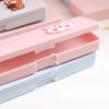 Candy Color Pencil Case Cute Cartoon Decor Pencil Case Kawaii  Portable Girl Stationery Storage Box  Kids School Supplies