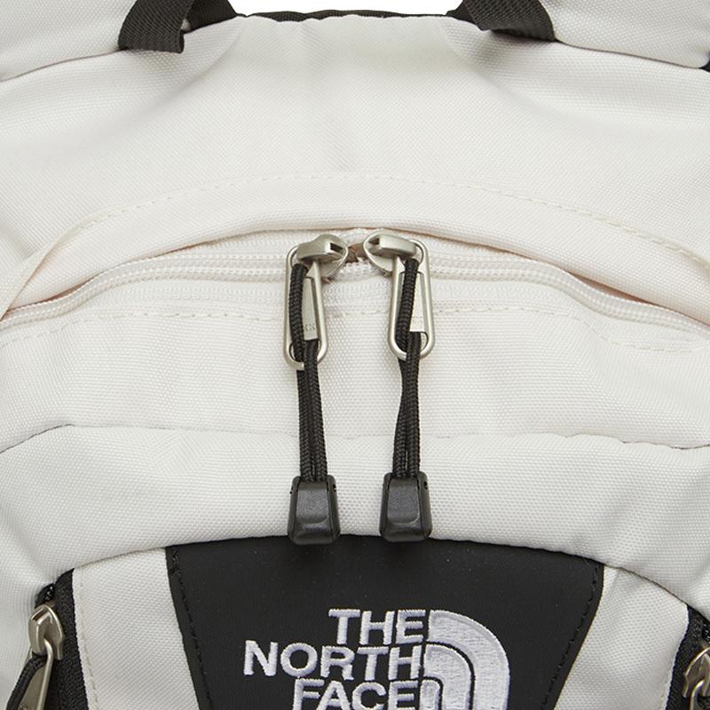 The North Face Повседневный Спортивный Цветной Блок Молния Рюкзак Унисекс Рюкзак Бежевый Черный NM2DP02C
