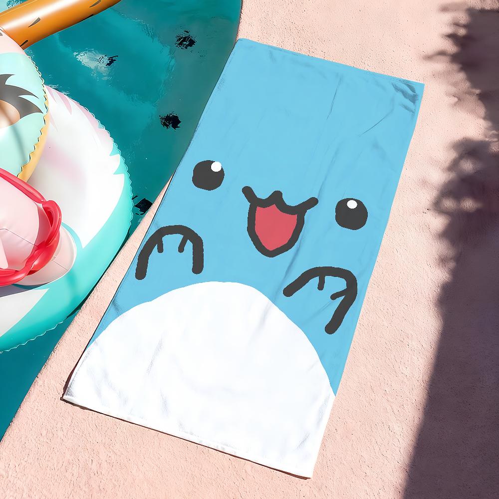 blue cartoon Cute B-Bugcat Capoo Cartoon Towel Quick Dry Soft Yoga Swimming Fitness Mountain Climbing Large Beach Towels