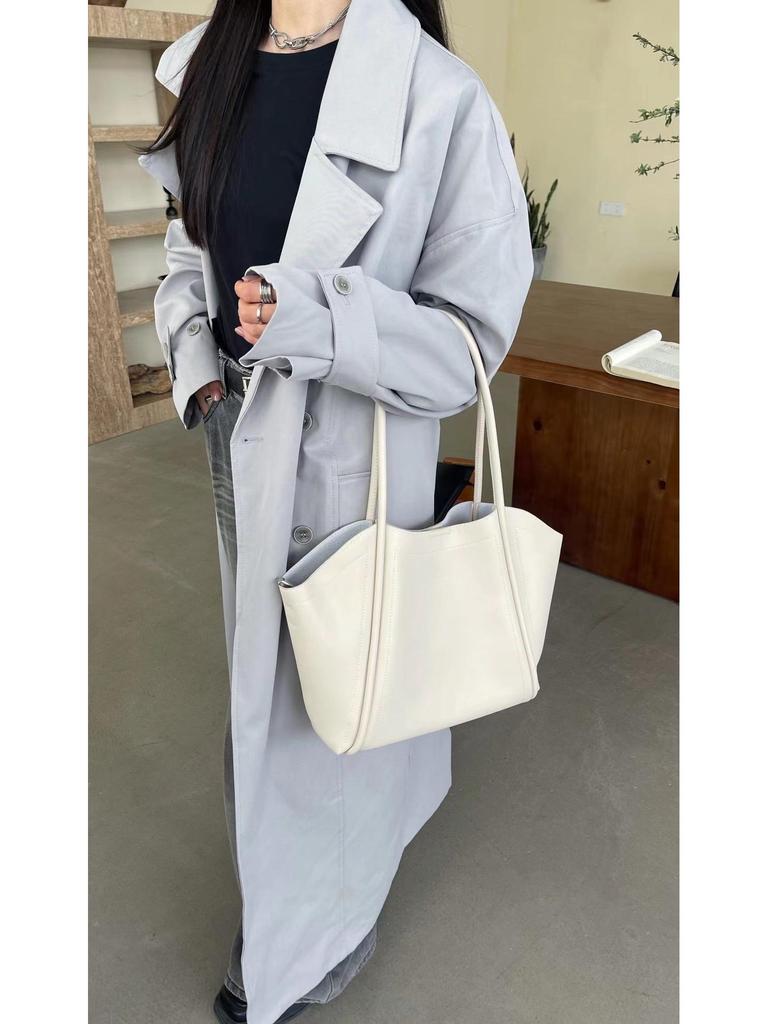 2025 Женская большая дизайнерская сумка из мягкой кожи, вместительная сумка через плечо из коровьей кожи