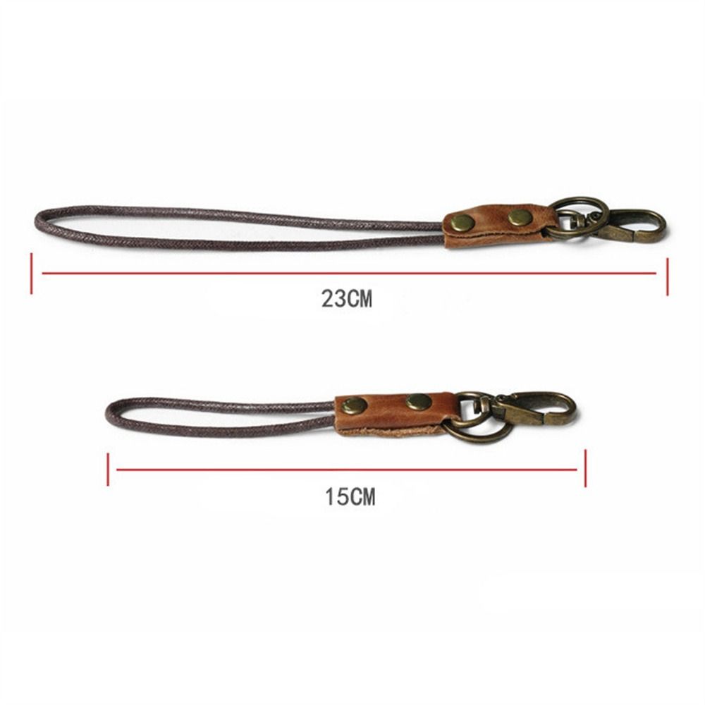 Кожаный держатель для бейджа из коровьей кожи Кожаный ремешок-шнурок Держатель для рабочей карты Телефонный ремешок на шею Ремешок на запястье