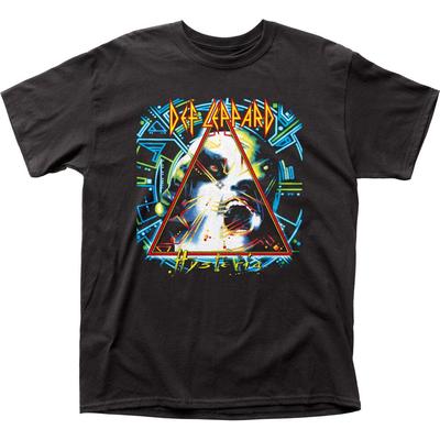 Def Leppard Hysteria Мужская футболка Рок-н-ролл Музыка Классическая футболка группы Новая Черная