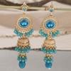 Luxury Rhinestone Pearls Ear Drop Thai Style Ethnic Style Ear Studs Bell Tassel Earrings  Party
