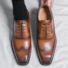 Великобритания Джентльмен Новые Черные Коричневые Лакированные Кожаные Броги Туфли Для Мужчин Мокасины Вечеринка Свадьба Выпускной Вечер Балетки Zapatillas Hombre