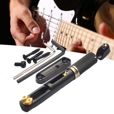 6-струнный безголовый гитарный бридж Металлический одинарный фиксированный веерный ладовый басовый бридж для замены деталей электробас-гитары