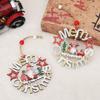 Hollowed Out Christmas Wooden Pendant Rudolph Christmas Decoration Christmas Tree Pendant  Party