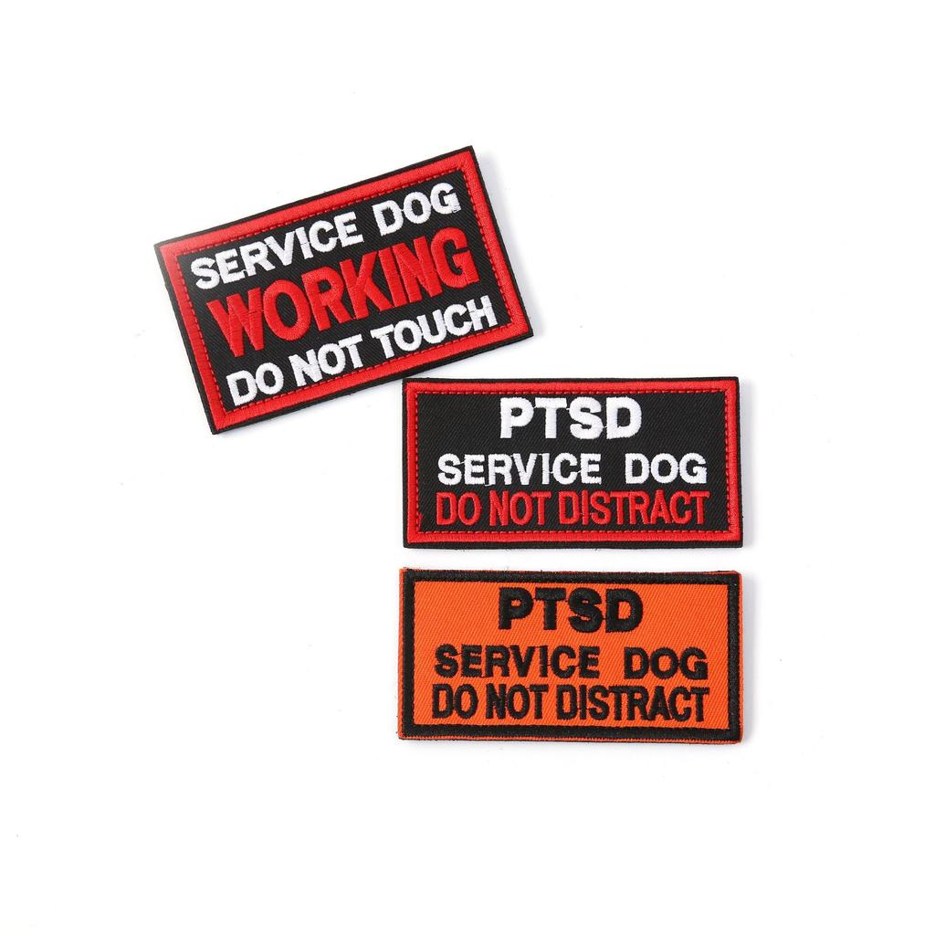 Service Dog Training Dog Embroidery Cloth Sticker English Alphabet Velcro Badge Sticker Badge Sewing