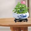 Ceramic Lotus Planter Large Caliber Non-Porous Round Vase Colorful Flow Glaze Daffodil Bowl Flower Pot for Aquatic Plants Bowl Lotus Hydroponics