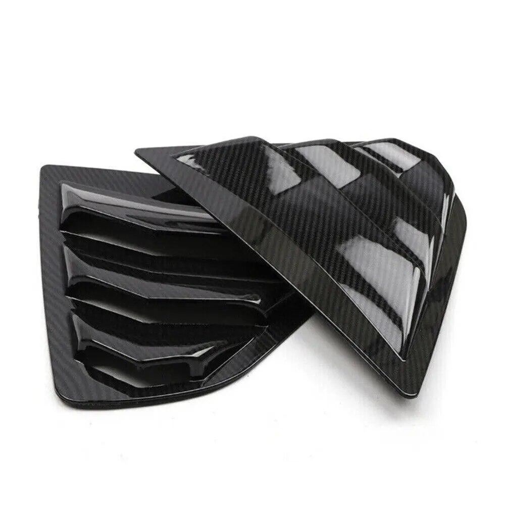 For Toyota Camry Sedan 2018- Car Rear Louver Window Side Shutter Cover Trim Sticker Vent Scoop ABS Carbon Fiber Accessories